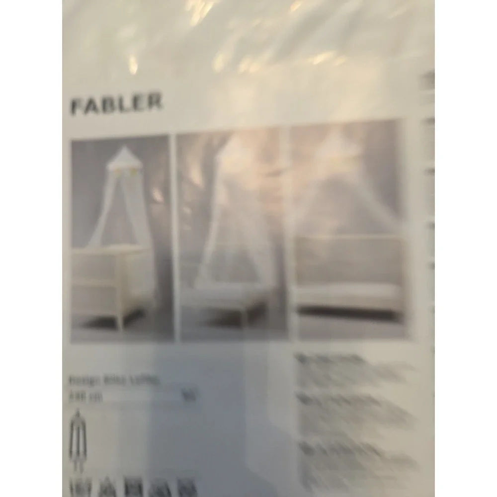 Ikea Fabler Bed Crib Canopy Silke Leffler White Multi Pendants 94